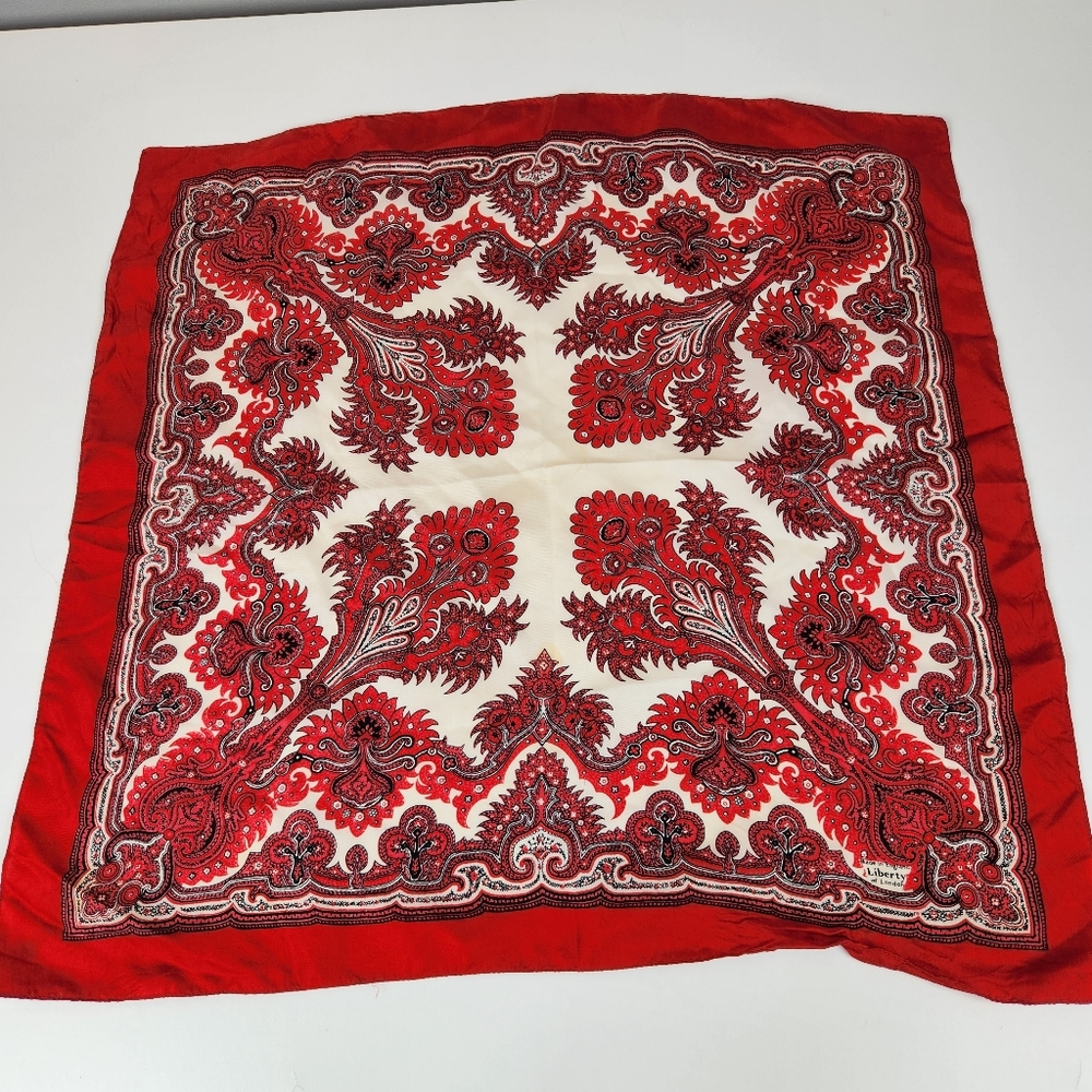 Vintage Liberty Of London 22inch Silk Square Scarf